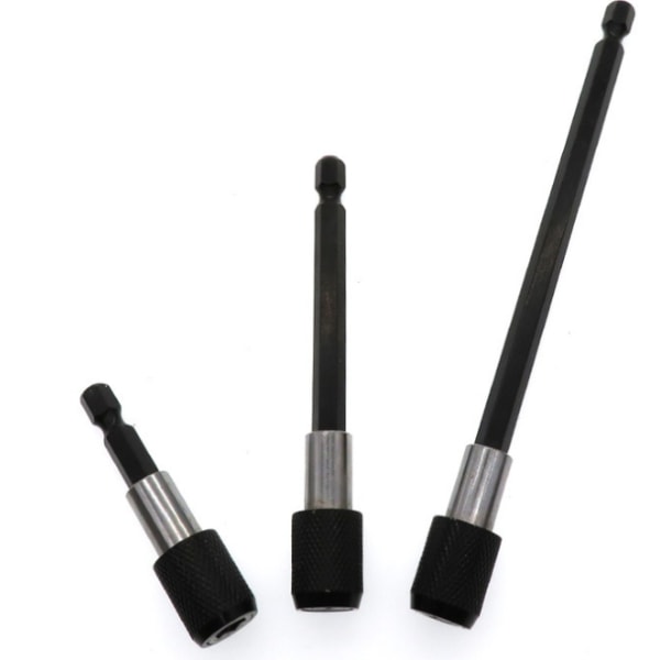 Quick Release Hex Quick Lock Rod forlængerstangsadapterstang (3-delt sæt (60/100/150)),