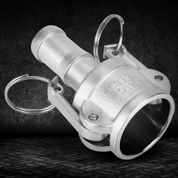 Rustfrit stål type C Camlock adapterkobling - DN20 G3/4, hunende x hanstuds