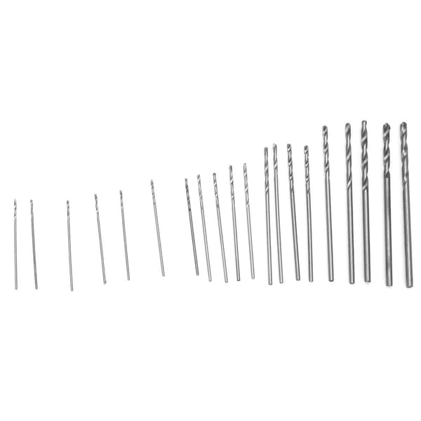 Mini Micro HSS Bor-sæt 20 Dele 0,3 mm til 1,6 mm til Træ Plast med Etui