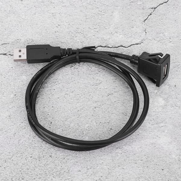 USB 2.0 Dashboard Adapterkabel 2 Port Audio Forlængerkabel til Bil Motorcykel
