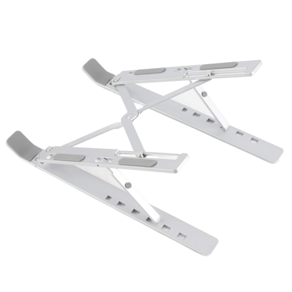 Tablettställ i aluminiumlegering för bärbar dator, kylfläkt, hopfällbart, höjt stativ, datortillbehör, skrivbord, silver