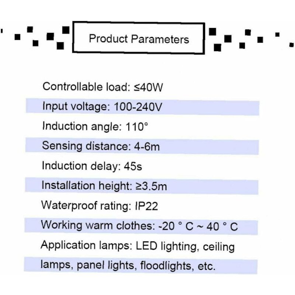 LED-lyskontakt Infrarød bevægelsessensorkontakt,
