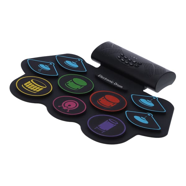 Bluetooth MIDI Elektronisk Trommepad Sett Sammenleggbart Kit med Batterihøyttaler 100-240V MD862MUK