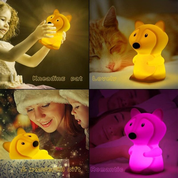 Oplader fjernbetjening version 0,35W medium led fox silikone natlys usb stemningslys, til stue og børn