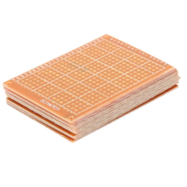 Universal Enkel Sidig Prototyp PCB Kopplingsdäck 10st 5x7cm