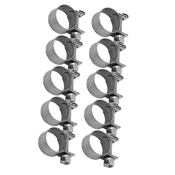 Mini drivstoffslangeklemme i rustfritt stål 10 stk 6 mm til 20 mm