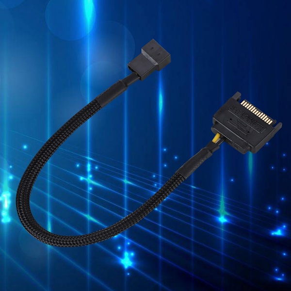 5-pakkauksen SATA 15-nastainen 4-nastaiseen jäähdytystuulettimen virta-adapterikaapeli - 22AWG-kaapeli