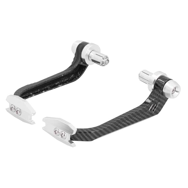 Kolfiber Motorcykeldäckskydd 22mm 0.87in Aluminiumlegering Universal Silver