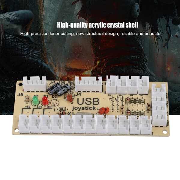 Arcade Game USB-koderknapcontroller til Raspberry Pi Host PC-spillemaskine BlackCY-822A[ht]