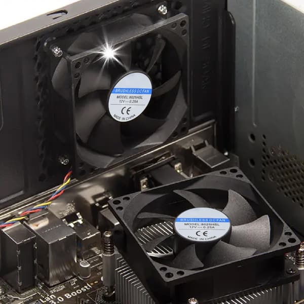 8025 for DC 12V 2-pin kjølevifte 80mm stille CPU-vifte for DC børsteløs med 20cm[ht]