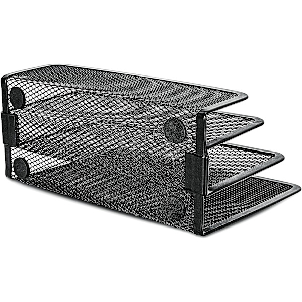 Skrivbordsbrevställ, 3 vertikala metallfack, 2-pack