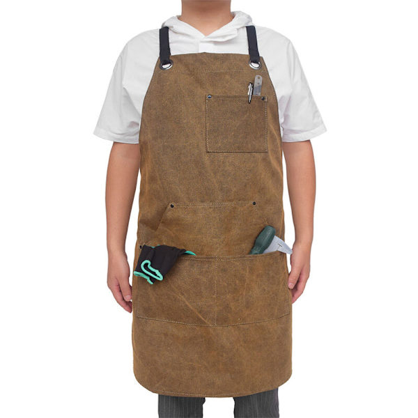 Lera kaffebakelse förkläde förtjockat canvas förkläde
