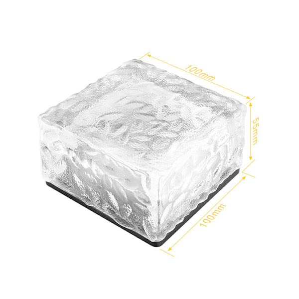 1LED Solar Garden Landskapsdekoration Ice Brick Light, Square Kakel Underground Light Garden Light (Grön),