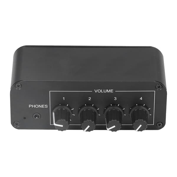 4-kanals Mini Stereo Mixer RCA Input Output Separate Volumenkontroller Forbedret Stereolyd