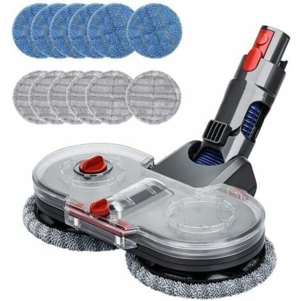 Elektrisk moppehoved til Dyson V15 V11 V10 V8 V7 støvsuger med aftagelig vandtank, 12 vaskbart moppehoved