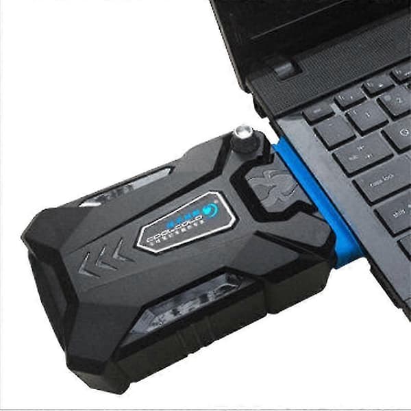 COOLCOLD Vakuum Bærbar Laptop Køler USB Luftkøler Ekstern Udsugningskøleventilator Notebook til 1[ht] black
