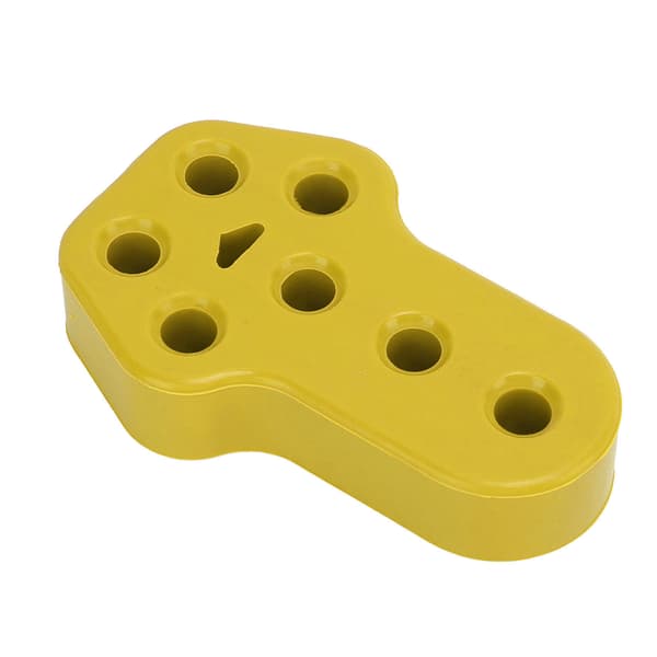 Universal bilmotorfeste bøssing lyddemper gummiisolator 7 hull 12 mm diameter gul
