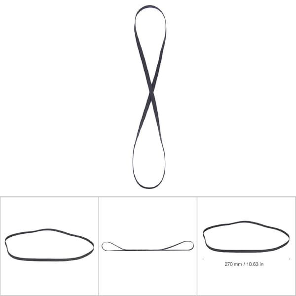Phonograf Pladespiller Rem Sort Gummi Høj Elasticitet 270mm