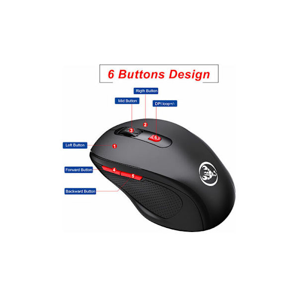 Wireless Mouse Mute Mouse Tre-trinns trådløs mus Laptop Desktop Gaming Mus