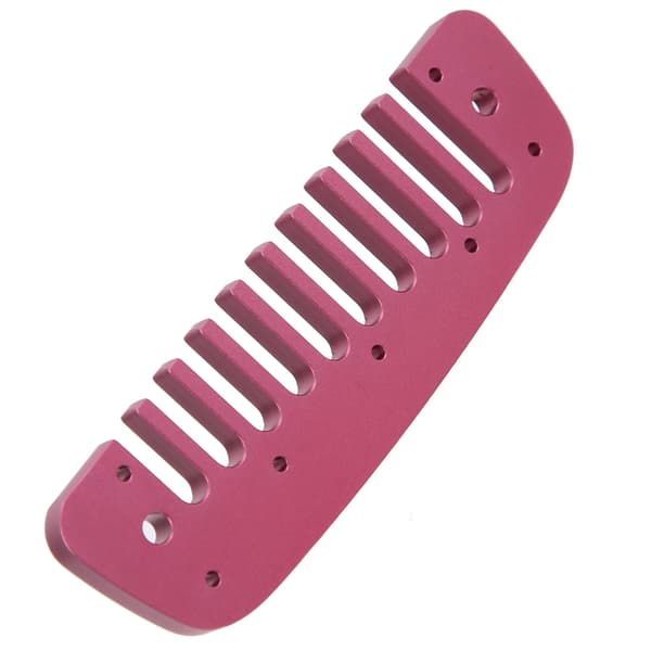 Kam Munnspill 10 Hull Aluminiumslegering Nybegynner Harmonica Rose Rød