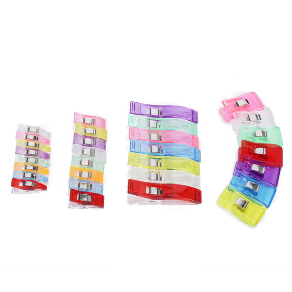 100 stk. farverige plastik quiltclips til DIY patchwork syning stofhåndværk