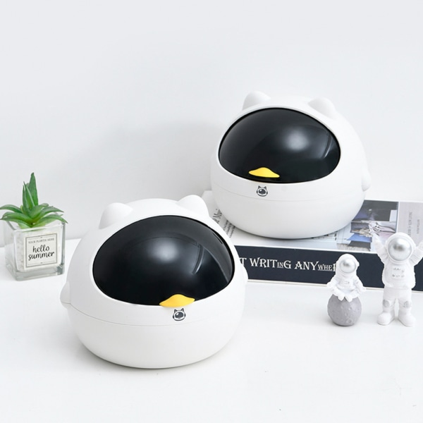 Skrivbordssoptunnan Söt form för hemmet Space Cat Black