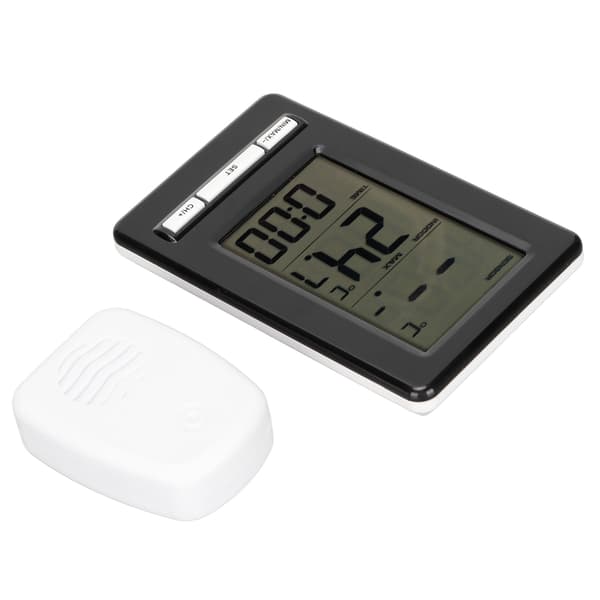 Trådlös Elektronisk Termometer Inomhus Utomhus Hem Digital Väderstation Klockdisplay Elektronisk Termometer