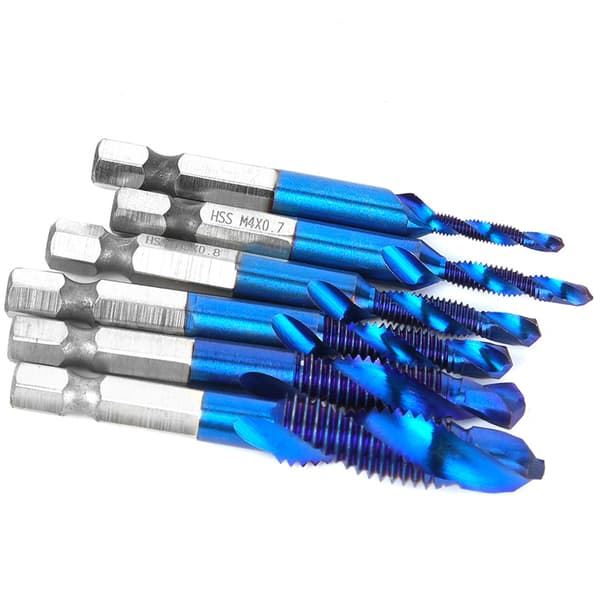 Snabbstål 6,35 mm Hex Skaft Borr Set M3 M4 M5 M6 M8 M10 Typ C 6ST