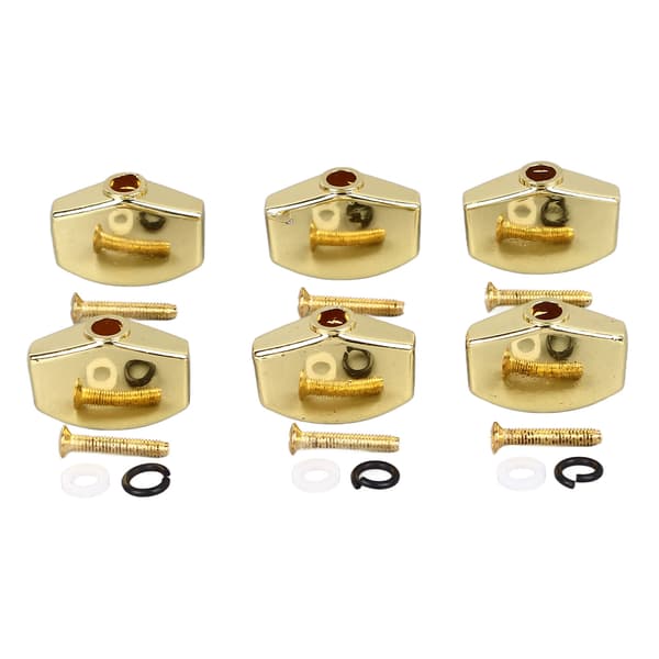 6 stk. Gitar Stemmeskruer Knapper Metall Stabil Universal Tuner Knapper Erstatning for Akustisk Elektrisk Gitar Gull—ht