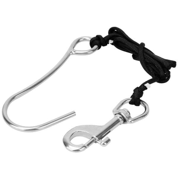 Scuba Diving Drift kroker med line rustfritt stål klemme Single Reef Hook Utstyr svart