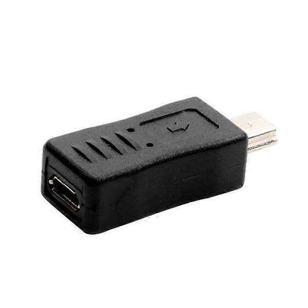 USB 2.0 Mini USB til Micro USB hun-adapter (sort) Black