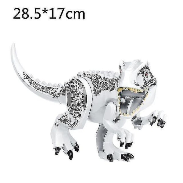 Jurassic Dinosaur World Series byggeklosser Triceratops White tyrannosaurus