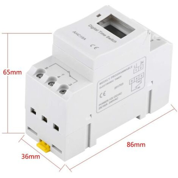 LCD-ajastin Viikoittainen sähköajastin Digitaalinen ajastinkytkin 15A (220V)