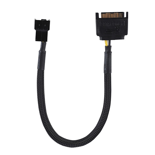 5-pakkauksen SATA 15-nastainen 4-nastaiseen jäähdytystuulettimen virta-adapterikaapeli - 22AWG-kaapeli