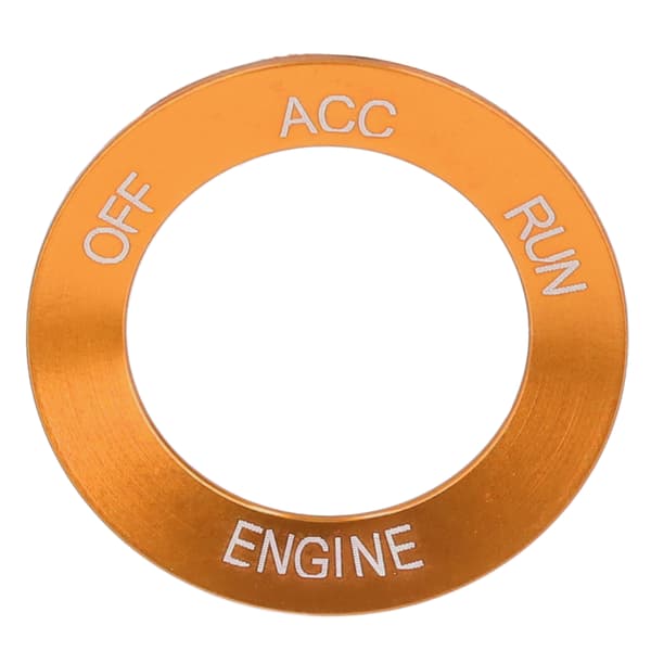 Motor Start Stop Switch Ring i Aluminiumlegering, Rustfri Udskiftning til Dodge Challenger 2010 2021 Orange