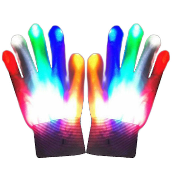 Led Blinkende Handsker Glød 7 Modes Lyser Fingerbelysning Dans Rave Party Børn Pink