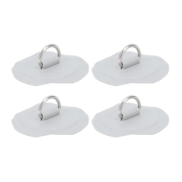 Lettvekts Grå D Ring PVC Patch for Oppblåsbar Båt Surfebrett Stand Up Paddleboard 4 stk