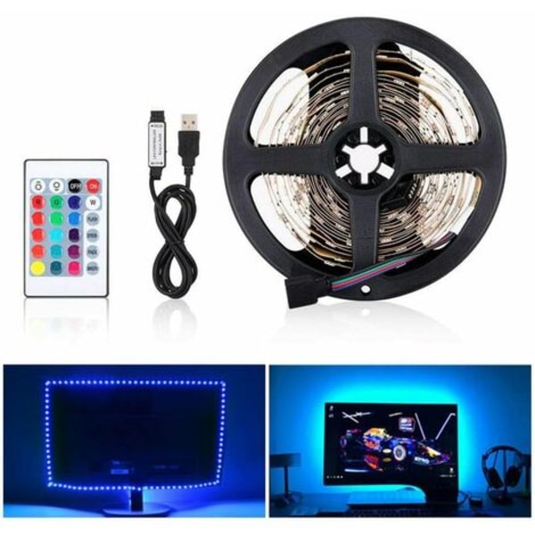 USB LED Strip Light, 5050 RGB 5V DC, LED Strip Dekorativ LED Strip inomhus för TV Bakgrunder LED TV RGB LED Str