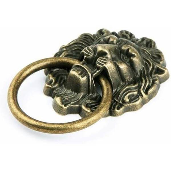 Painevalu Lion Head Retro -kotilaatikon oven kaapin kahva (8 kpl)