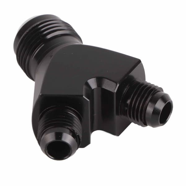 AN10 10AN til AN6 6AN Han Flare Stik Y-Blok Fitting Adapter Sort