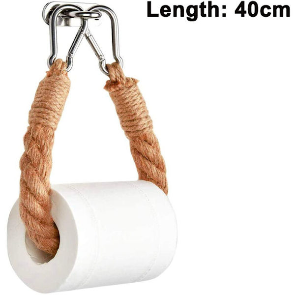 Hampun köysityylinen Creative Wall Decor WC-rullan pidike Rei'itetty kylpyhuoneen wc-pyyhe tai suihkuverho