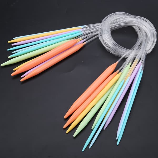 Cirkulära Rörstickor Set 12 Delar Flerfärgade 80 cm Längd
