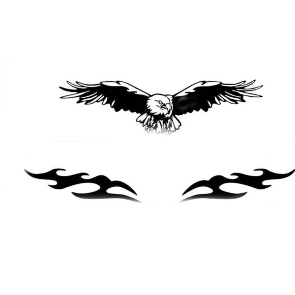 Eagle Spread Wings Flying Totem Sticker Flame Hood Sticker Pull Flower Car Cover Sticker Body Sticker (sort)