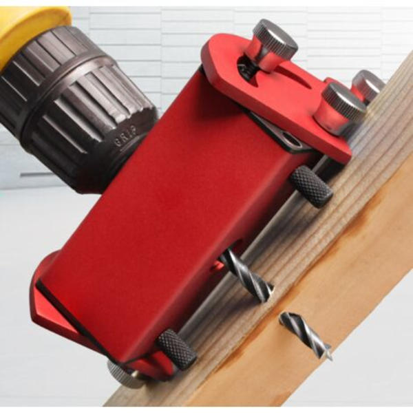 Oblique Hole Locator, Wood Splicing Installation Tool, Wood Angled Hole Locator, Pocket Angle DIY Drilling Hole Jig Kit