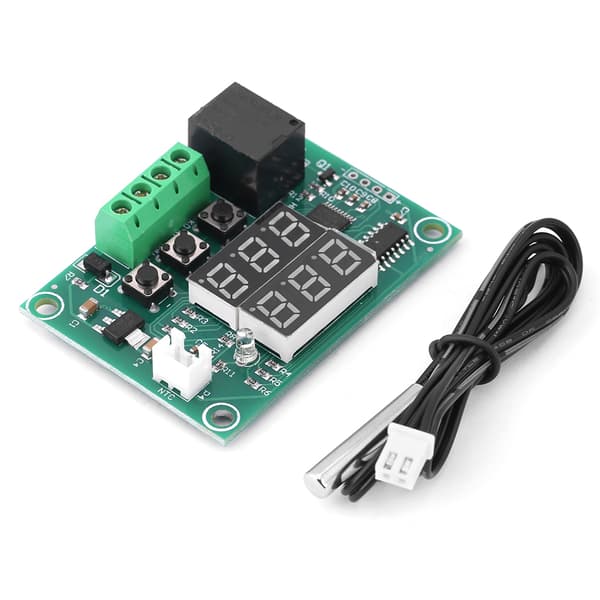 12V Dobbel LED-skjerm Temperaturkontroller Sensor Relémodul Termostatbryter