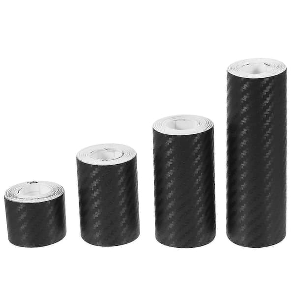 Bilkarossdekal Reflekterande Tejp för Varning 4 Rullar Svart Kolfibermaterial