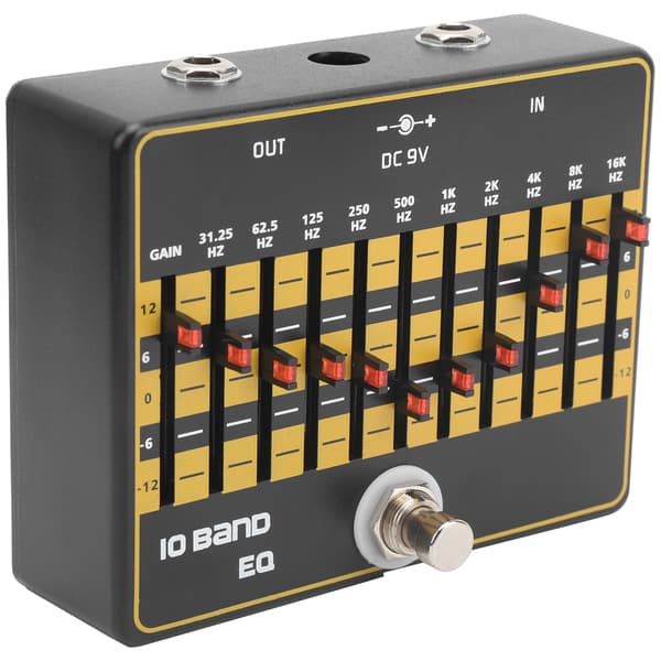 10-bånds equalizer modulasjon harmonisk elektrisk gitar effektpedal
