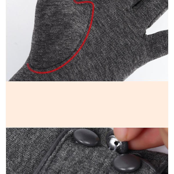 Vintervarma fleecehandskar, pekskärmshandskar Khaki
