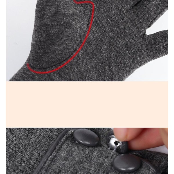 Winter Warm Fleece Handsker, Touch Screen Handsker Khaki
