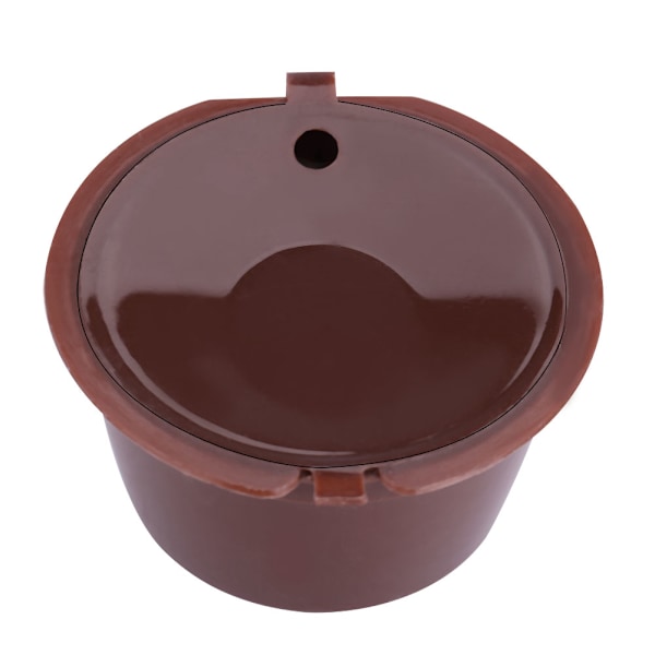 2-delt Genanvendelig Kaffe Kapsel Filter af Fødevarekvalitet PP & 304 Rustfrit Stål (Brun)